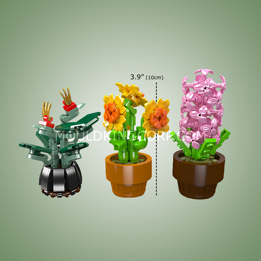 24113 Mini Potted Flower Builds Building Set | 201 Pcs - Image 5 of 5 | TheBrickTube