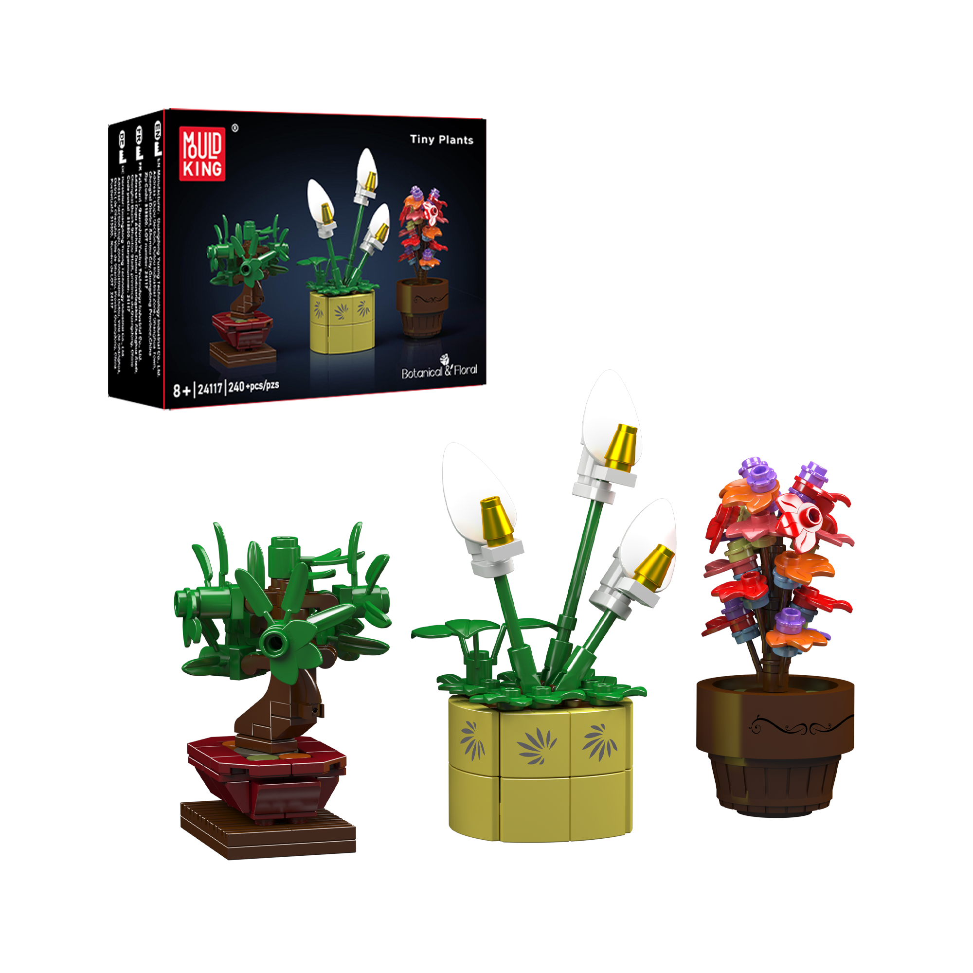 24117 Mini Potted Plants Building Set | 240 Pcs - Main Image | TheBrickTube
