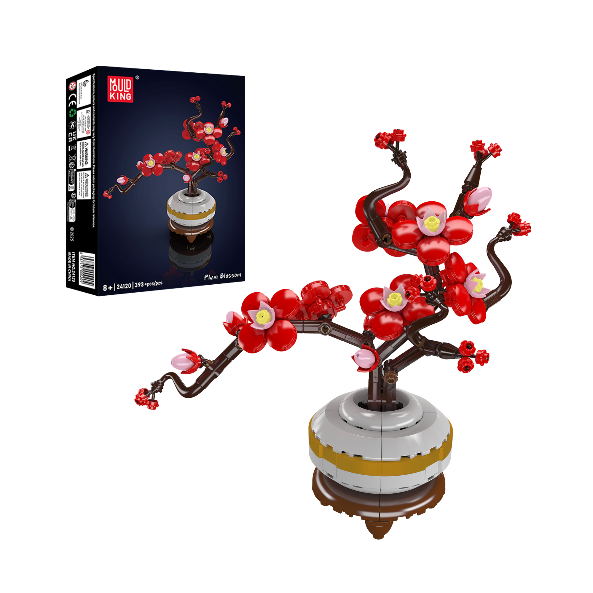 24120 Plum Blossom Botanical Building Set | 393 Pcs - Main Image | TheBrickTube