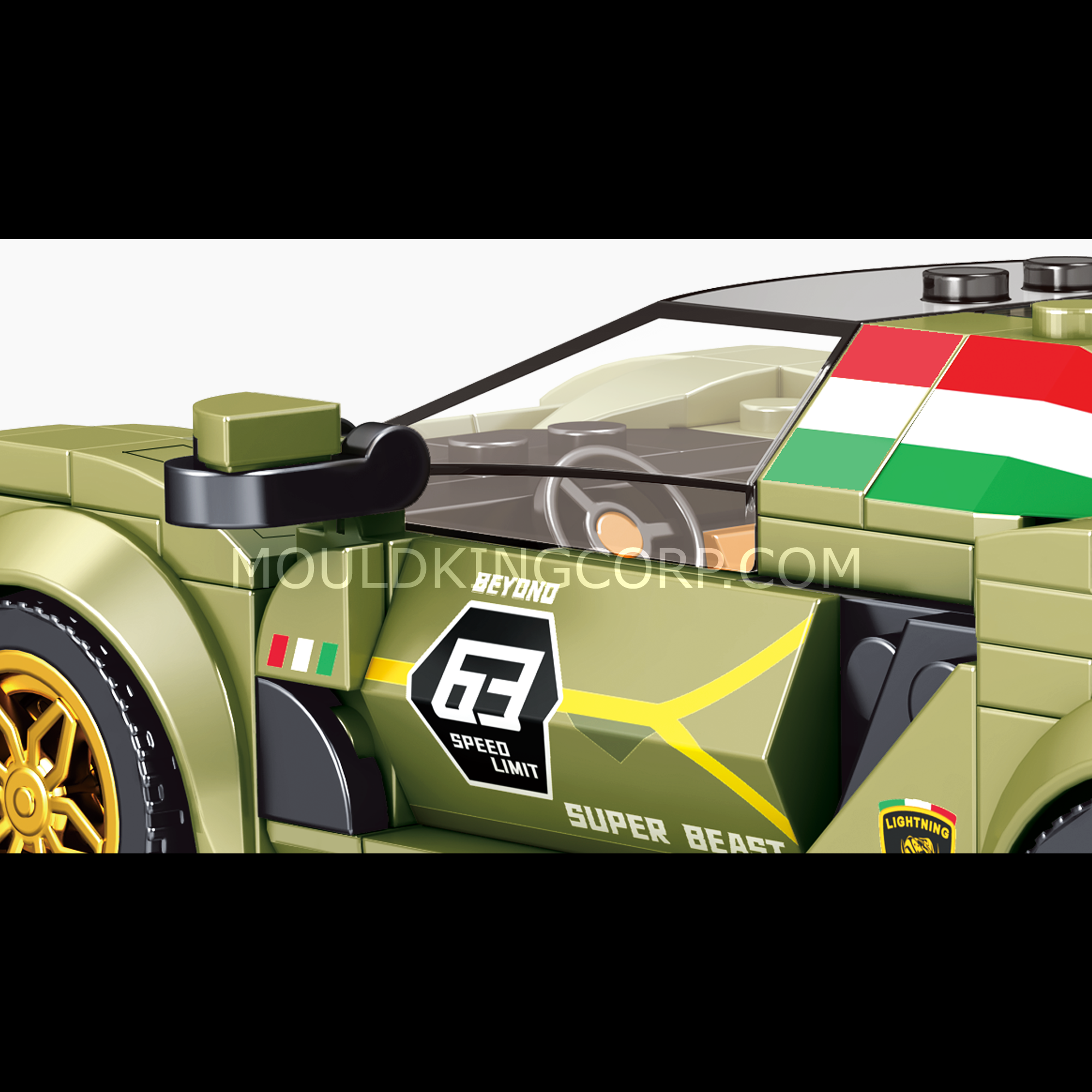 27003 Italian Bull Sian Sports Car Model Buidling Set | 333 PCS - Image 2 of 6 | TheBrickTube