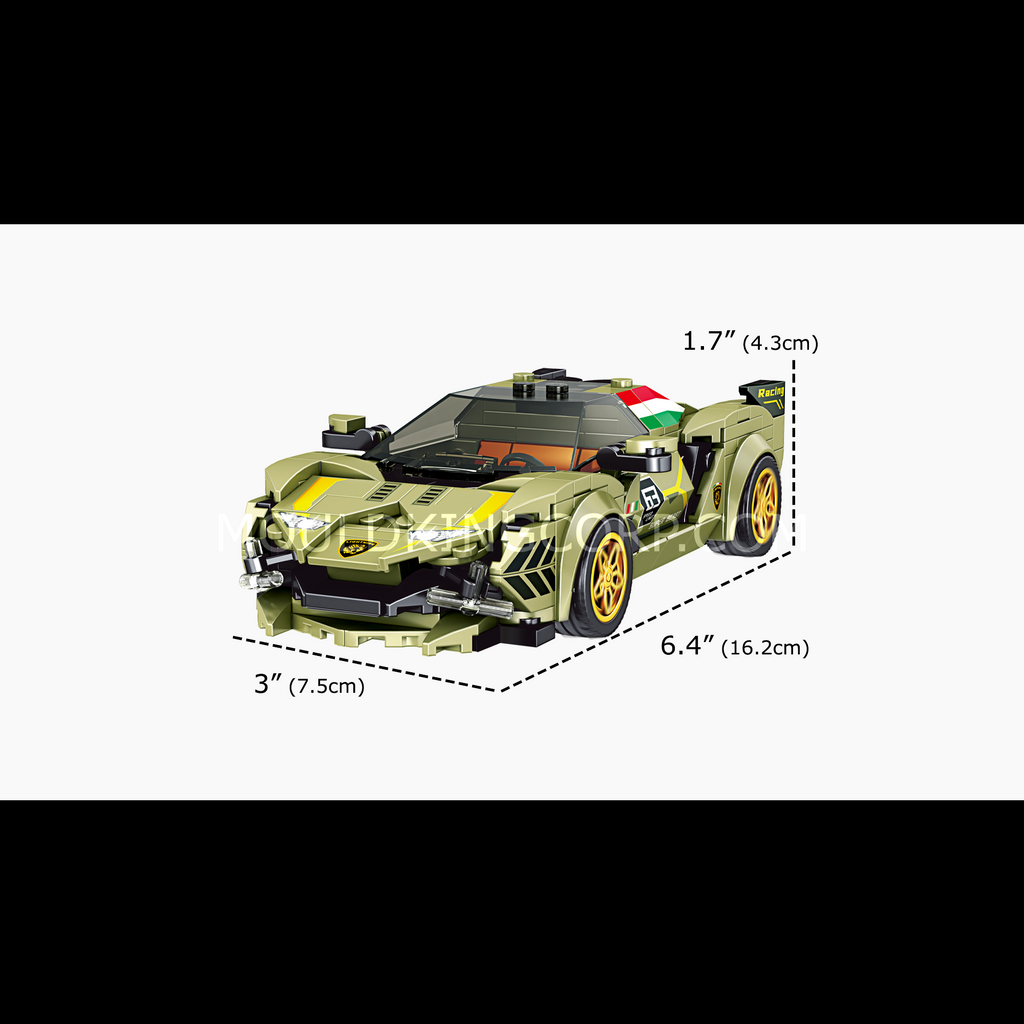 27003 Italian Bull Sian Sports Car Model Buidling Set | 333 PCS - Image 6 of 6 | TheBrickTube