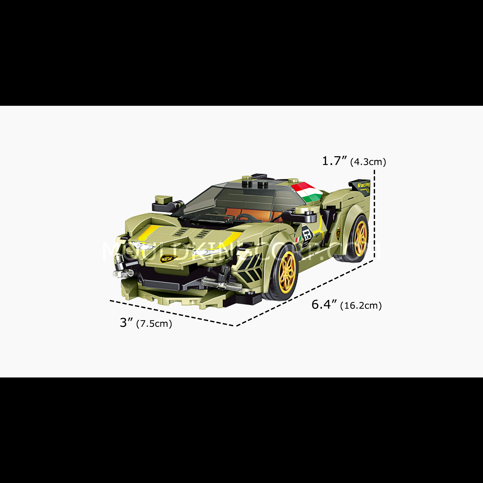 27003 Italian Bull Sian Sports Car Model Buidling Set | 333 PCS - Image 6 of 6 | TheBrickTube