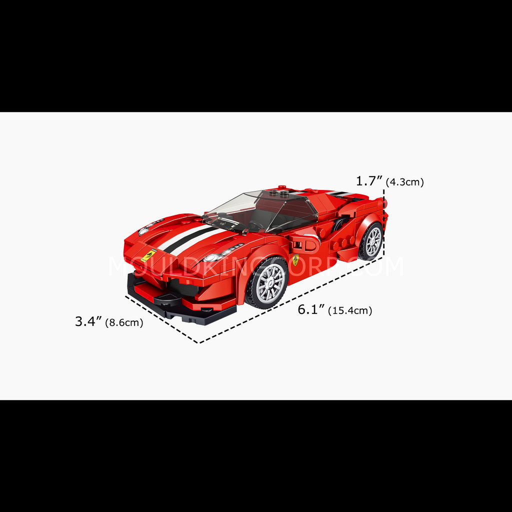 27006 The 488 GTB Mini Sports Car Building Set | 329 PCS - Image 6 of 6 | TheBrickTube