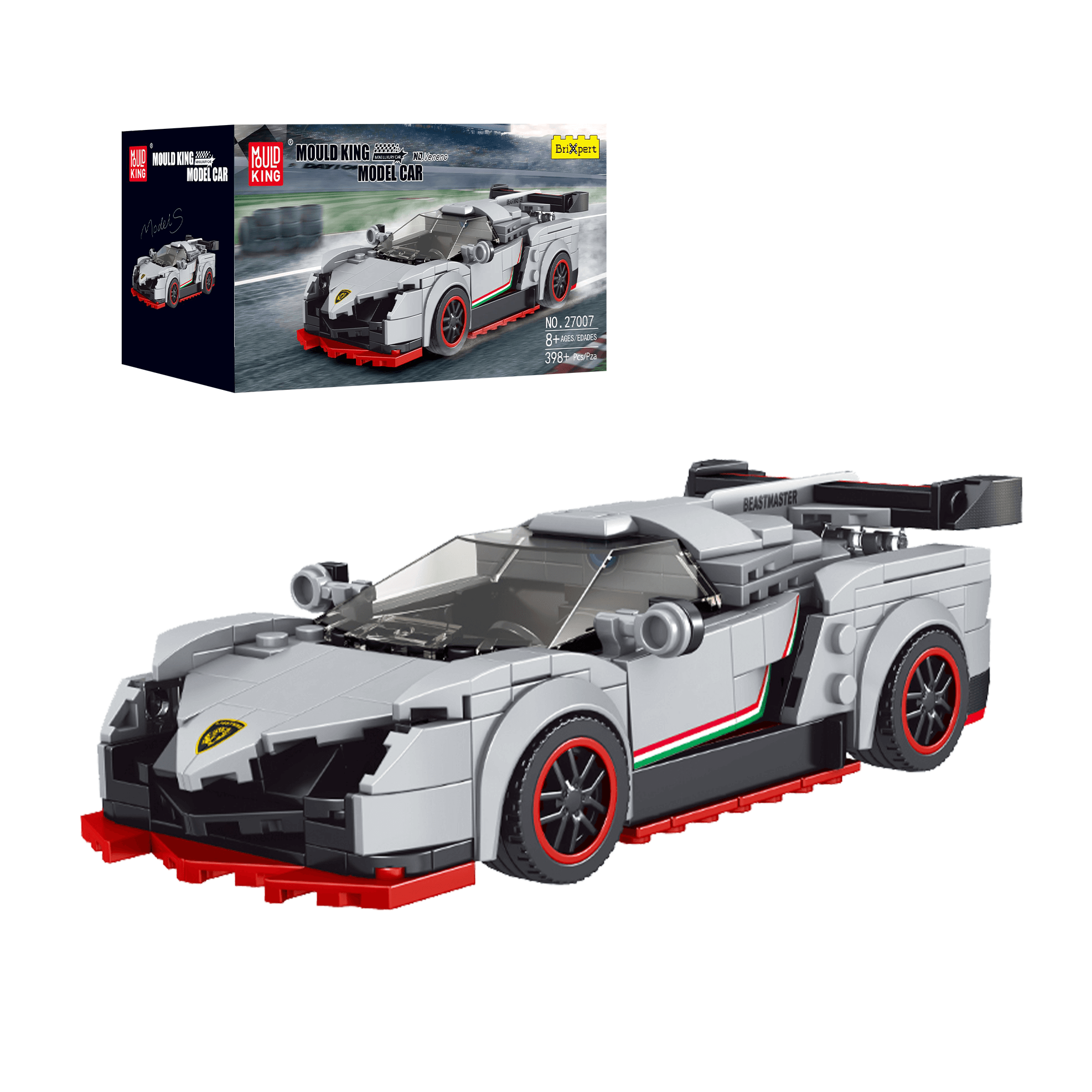 27007 The Veneno Mini Sports Car Building Set | 398 PCS - Main Image | TheBrickTube