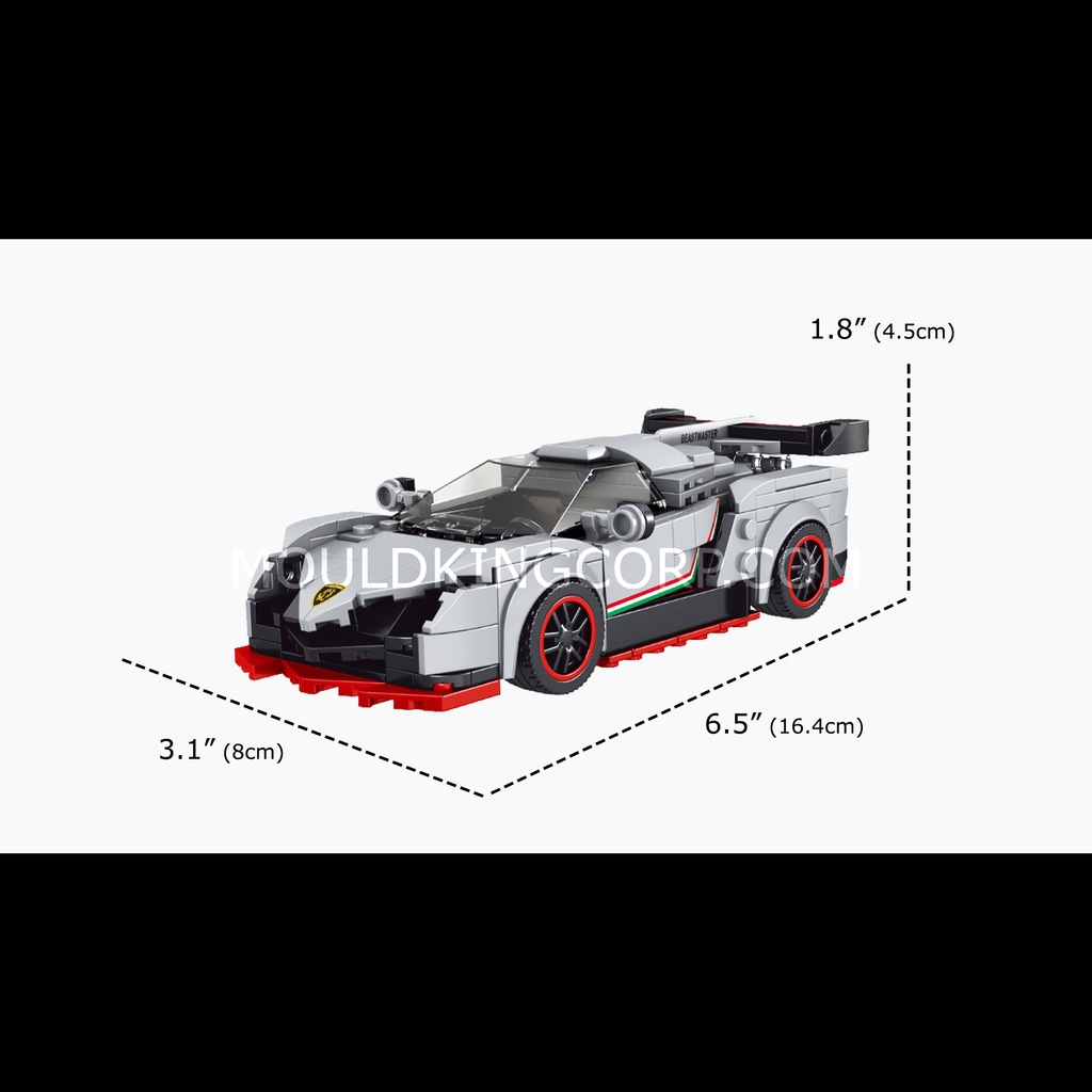 27007 The Veneno Mini Sports Car Building Set | 398 PCS - Image 6 of 6 | TheBrickTube