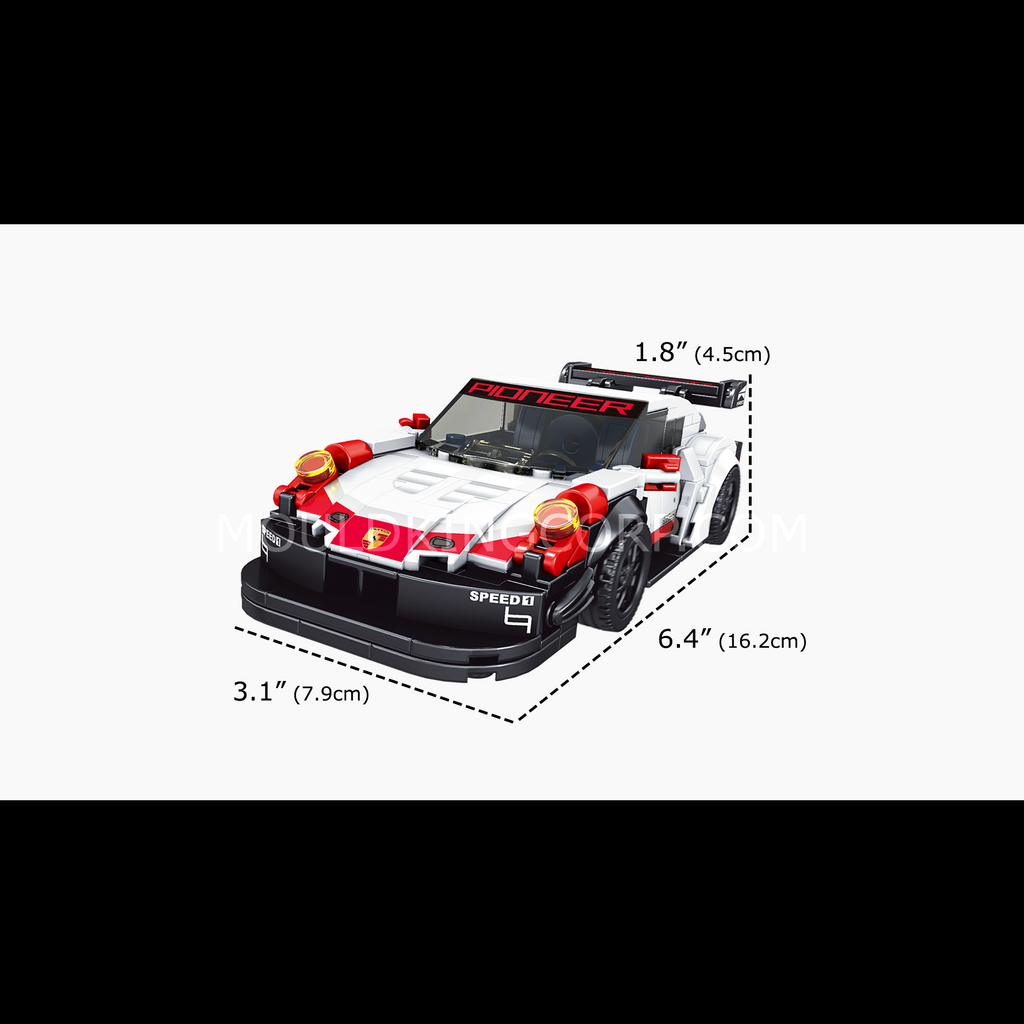 27010 Pr 911 Sports Car Model Building Set | 349 PCS - Image 6 of 6 | TheBrickTube