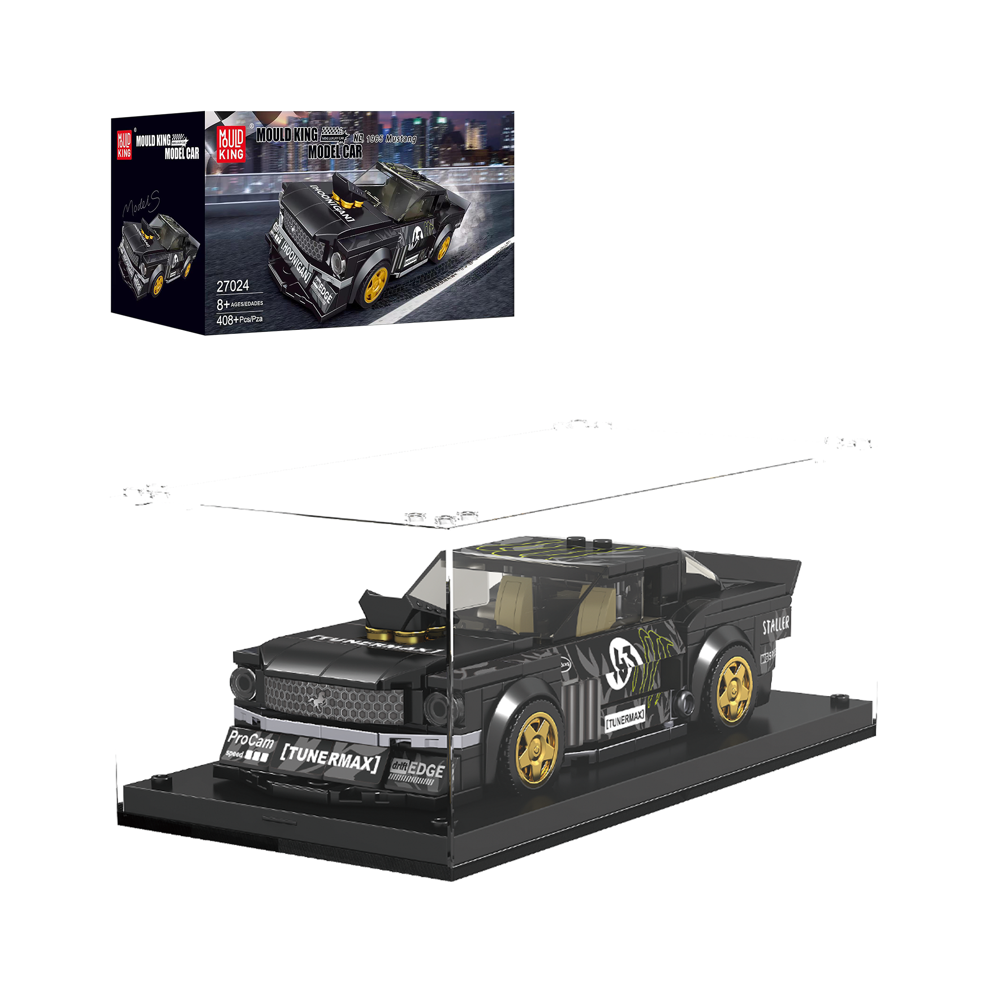 27024S No. 1965 Mustang Car Model Building Set | 414 Pcs - Main Image | TheBrickTube
