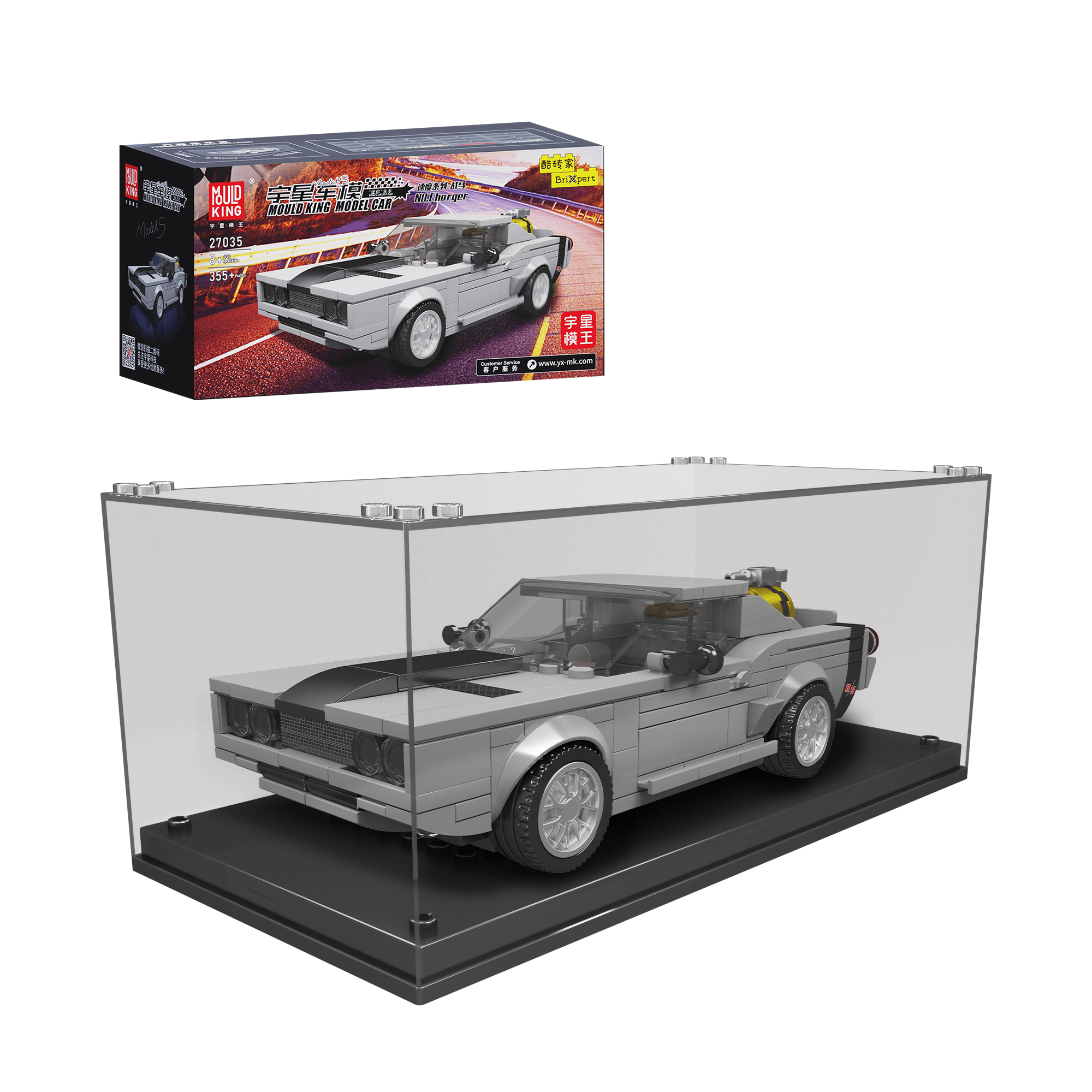 27035 Charger Muscle Car Model Building Set | 355 PCS - Main Image | TheBrickTube