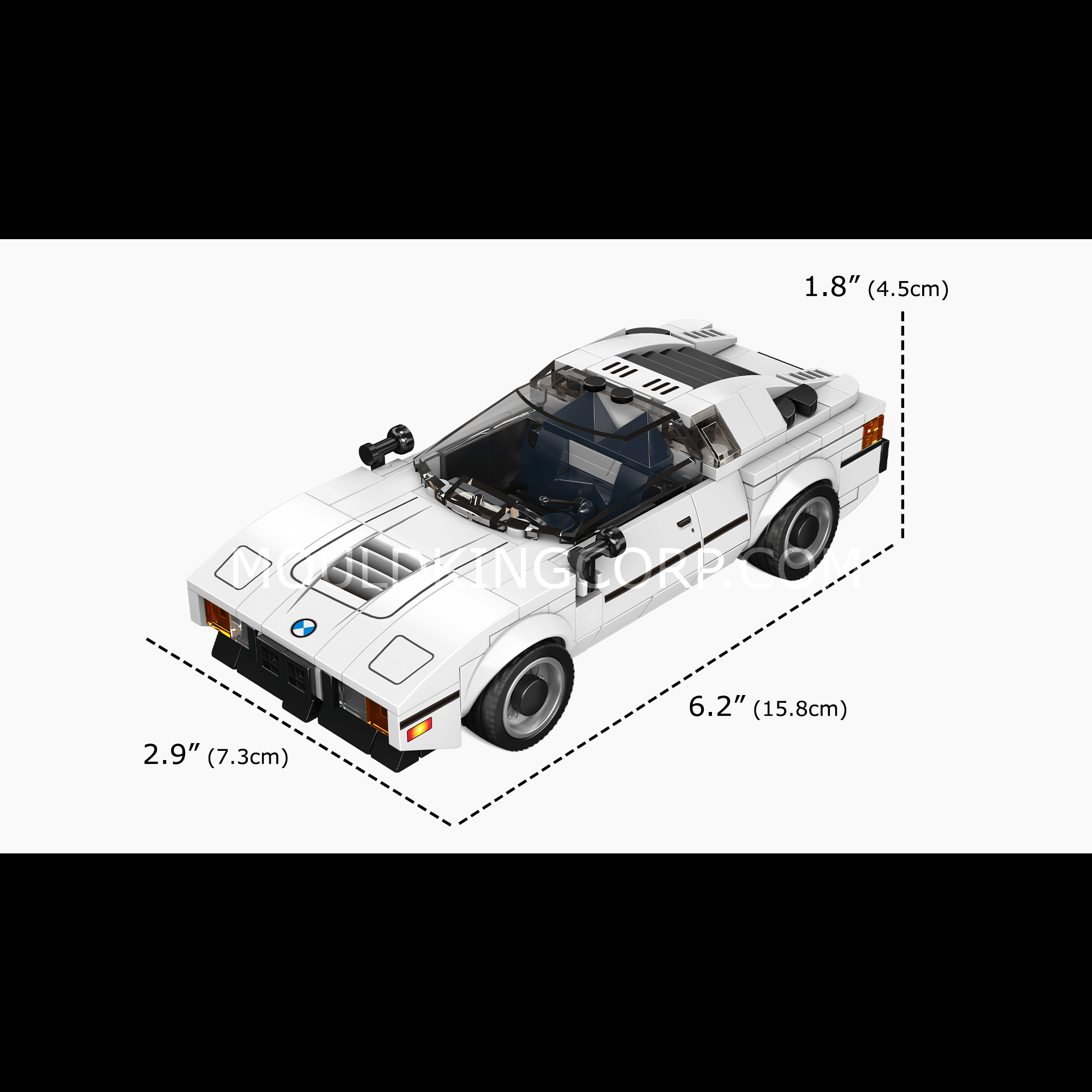 27036 M1 Sports Car Model Building Set | 342 PCS - Image 6 of 6 | TheBrickTube