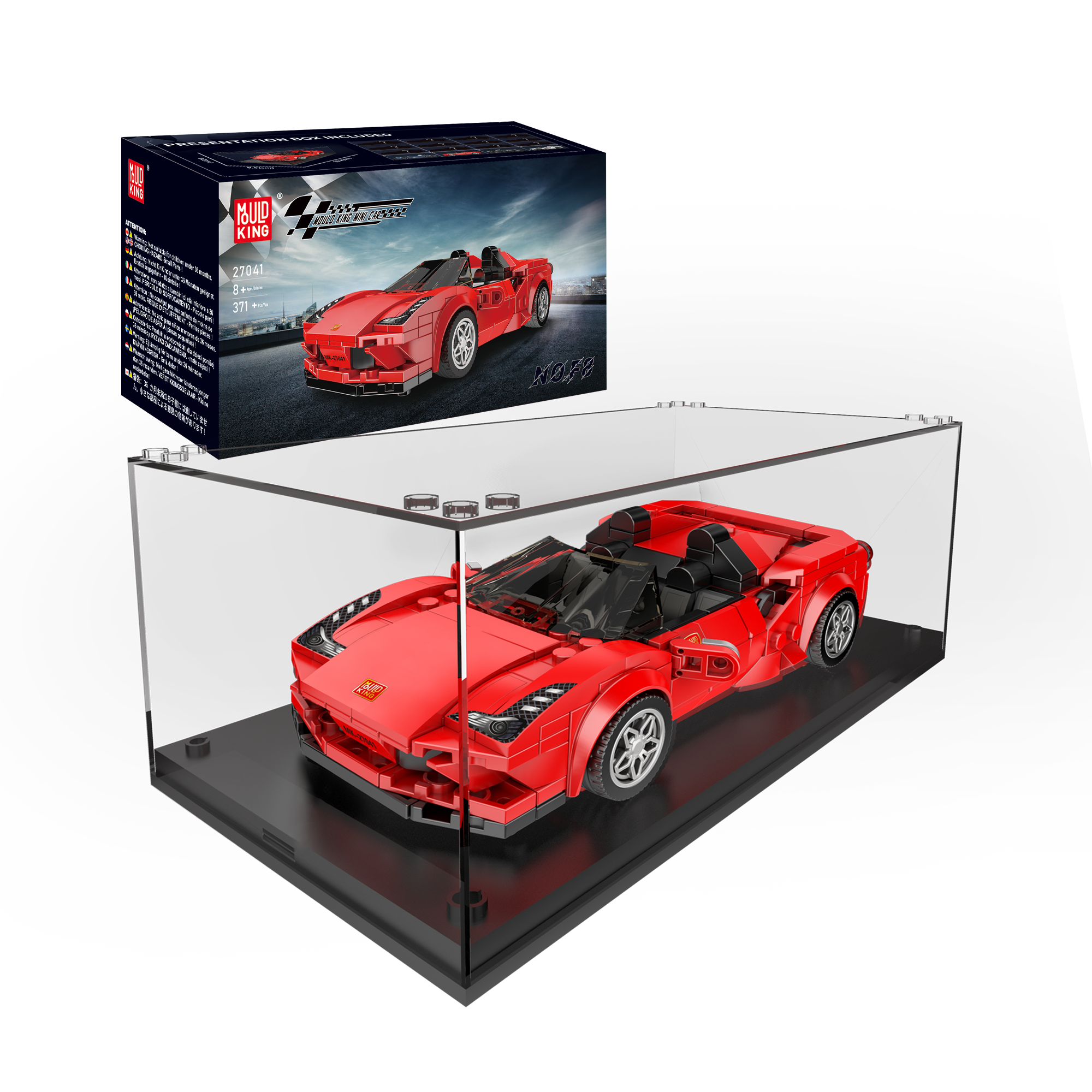 27041 F8 Supercar Model Building Set | 332 PCS - Main Image | TheBrickTube