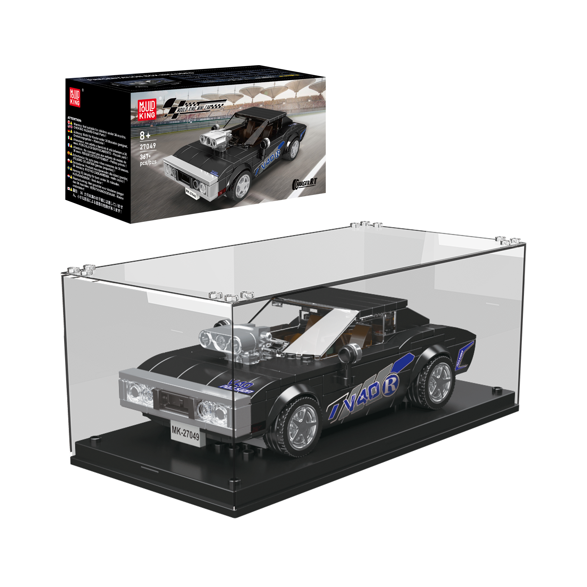 27049 Charger RT NARC Car Building Set | 346 Pcs - Main Image | TheBrickTube