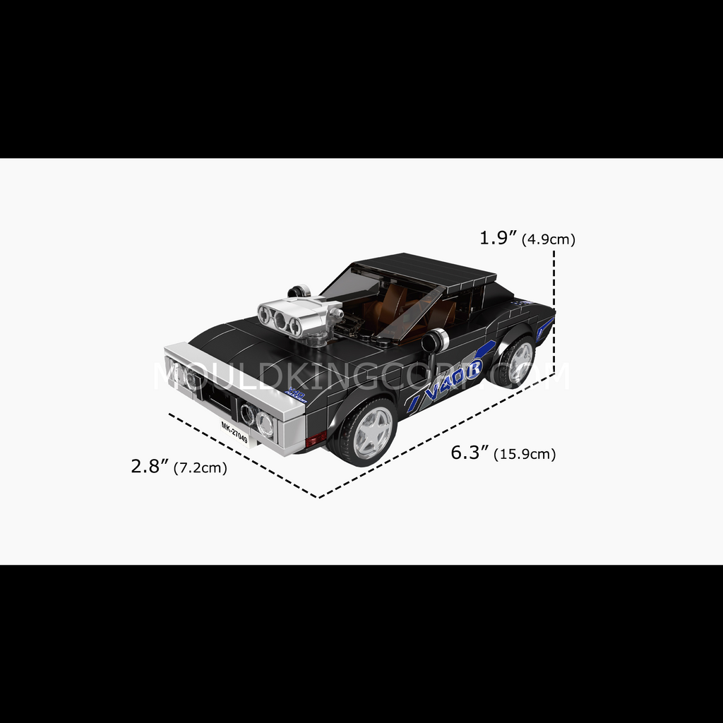 27049 Charger RT NARC Car Building Set | 346 Pcs - Image 6 of 6 | TheBrickTube