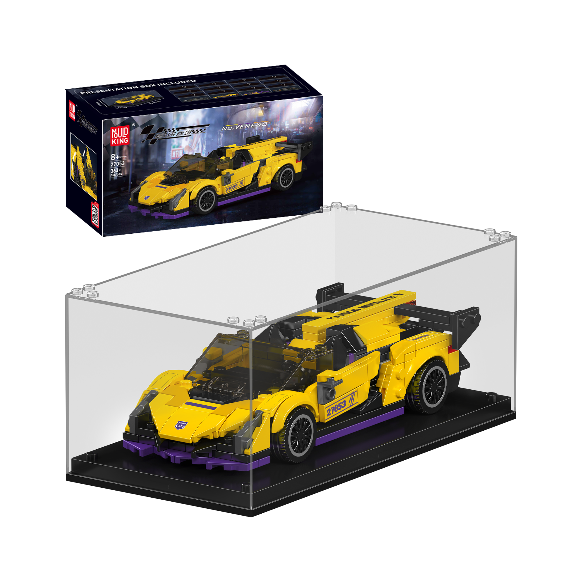 27053 Lambo Veneno Hypercar Buildng Set | 365 Pcs | Building Blocks Set - Main Image | TheBrickTube