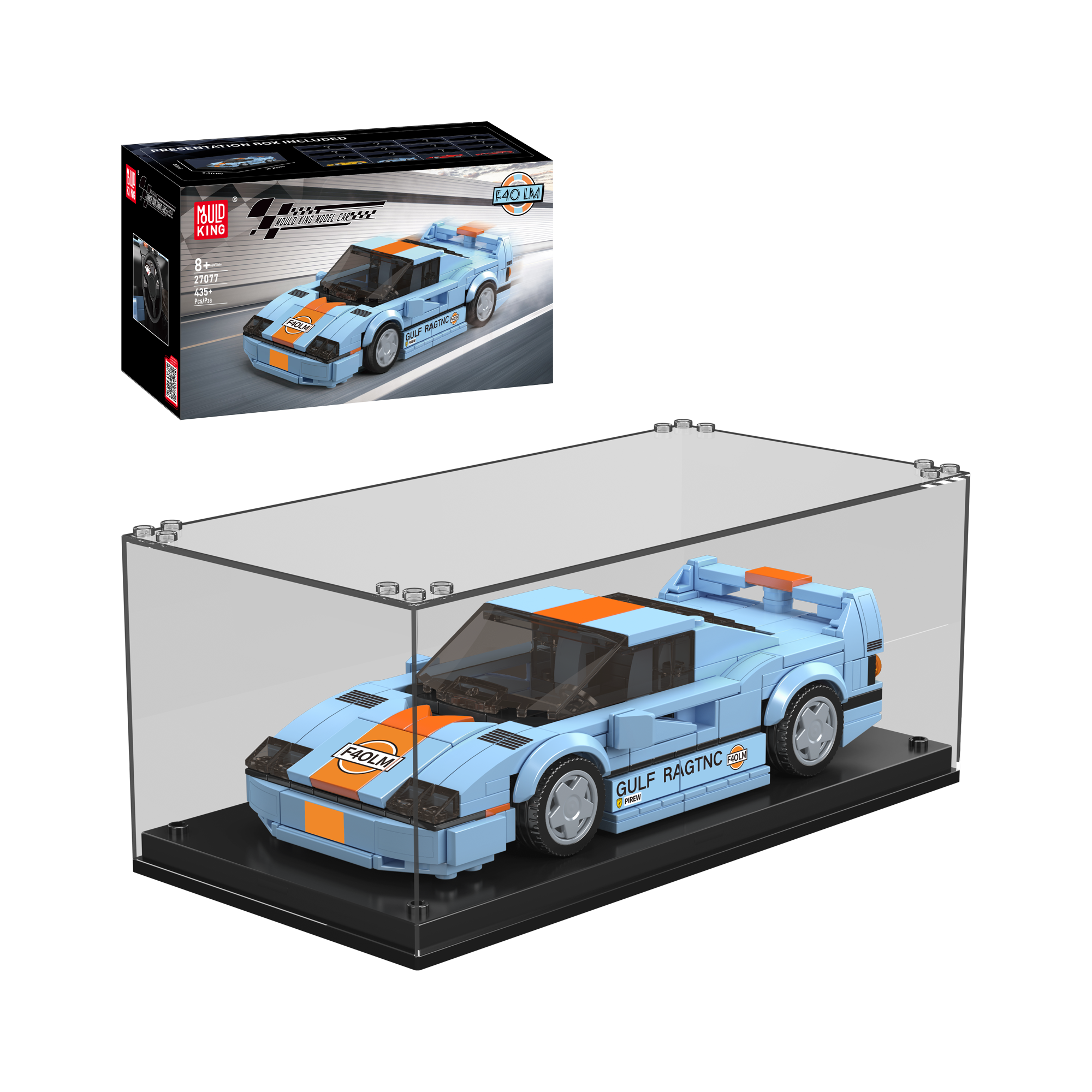 27077 F40 LM Model Car Building Set | 435 Pieces - Main Image | TheBrickTube