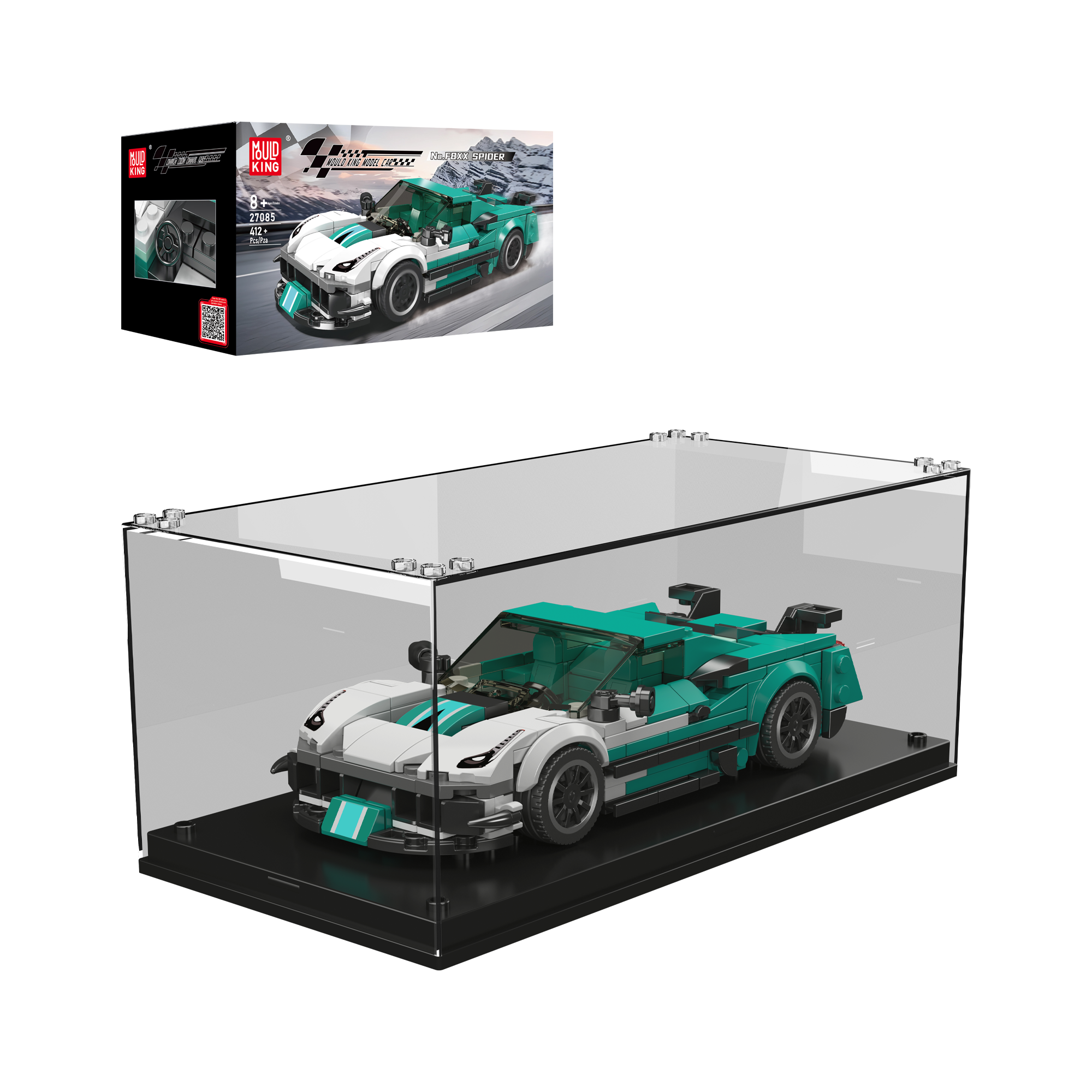27085 F8XX Supercar Model Building Set | 412 Pcs - Main Image | TheBrickTube