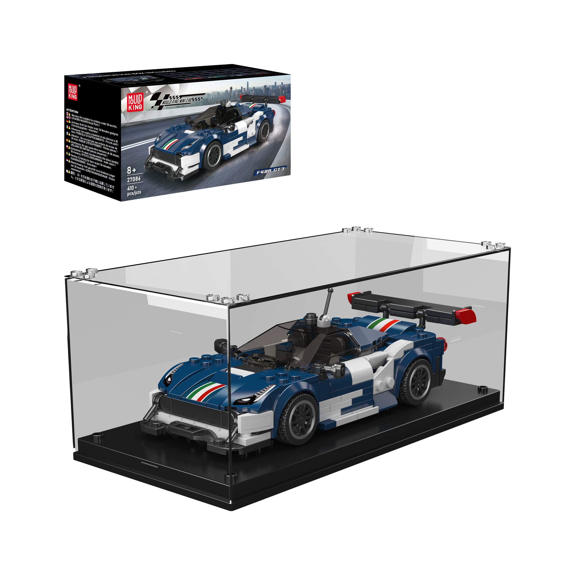27086 F488 GT3 Supercar Model Building Set | 410 Pcs - Main Image | TheBrickTube