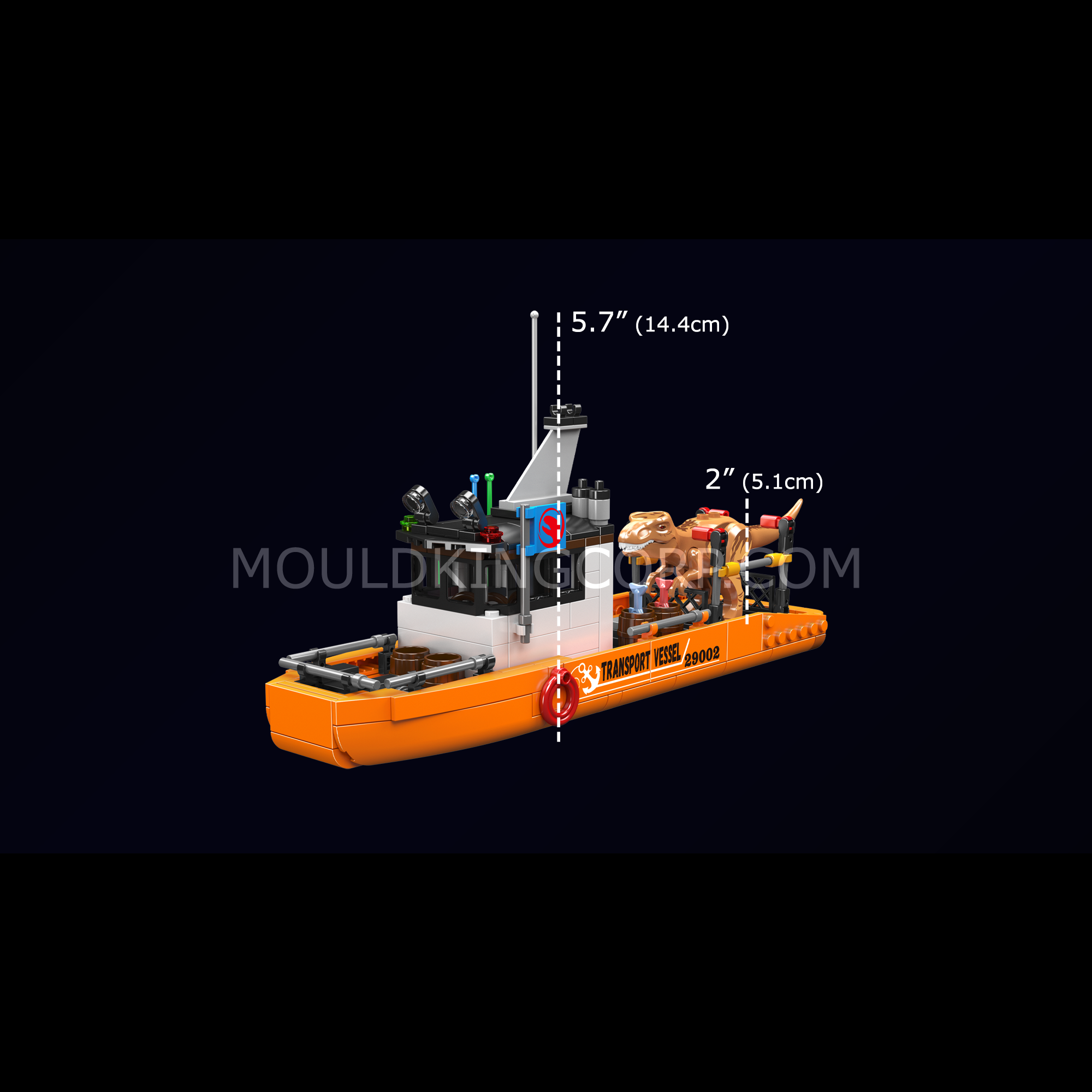 29002 T-Rex Dinosaur Transport Vessel Dino Egg Building Set | 427 Pcs - Image 4 of 4 | TheBrickTube