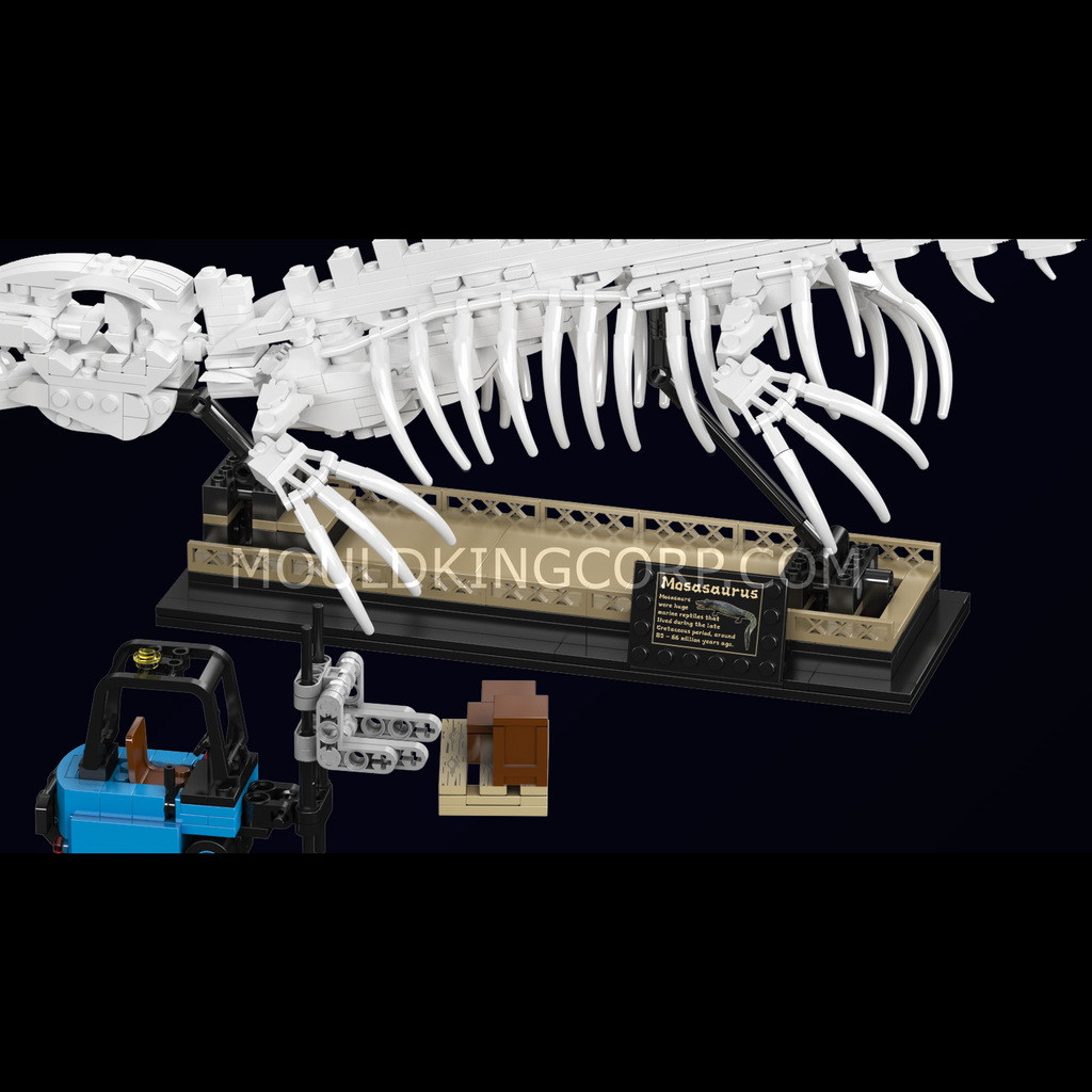 29005 Mosasaurus & Velociraptor Fossil Display Model Building Set | 1418 Pcs - Image 2 of 5 | TheBrickTube