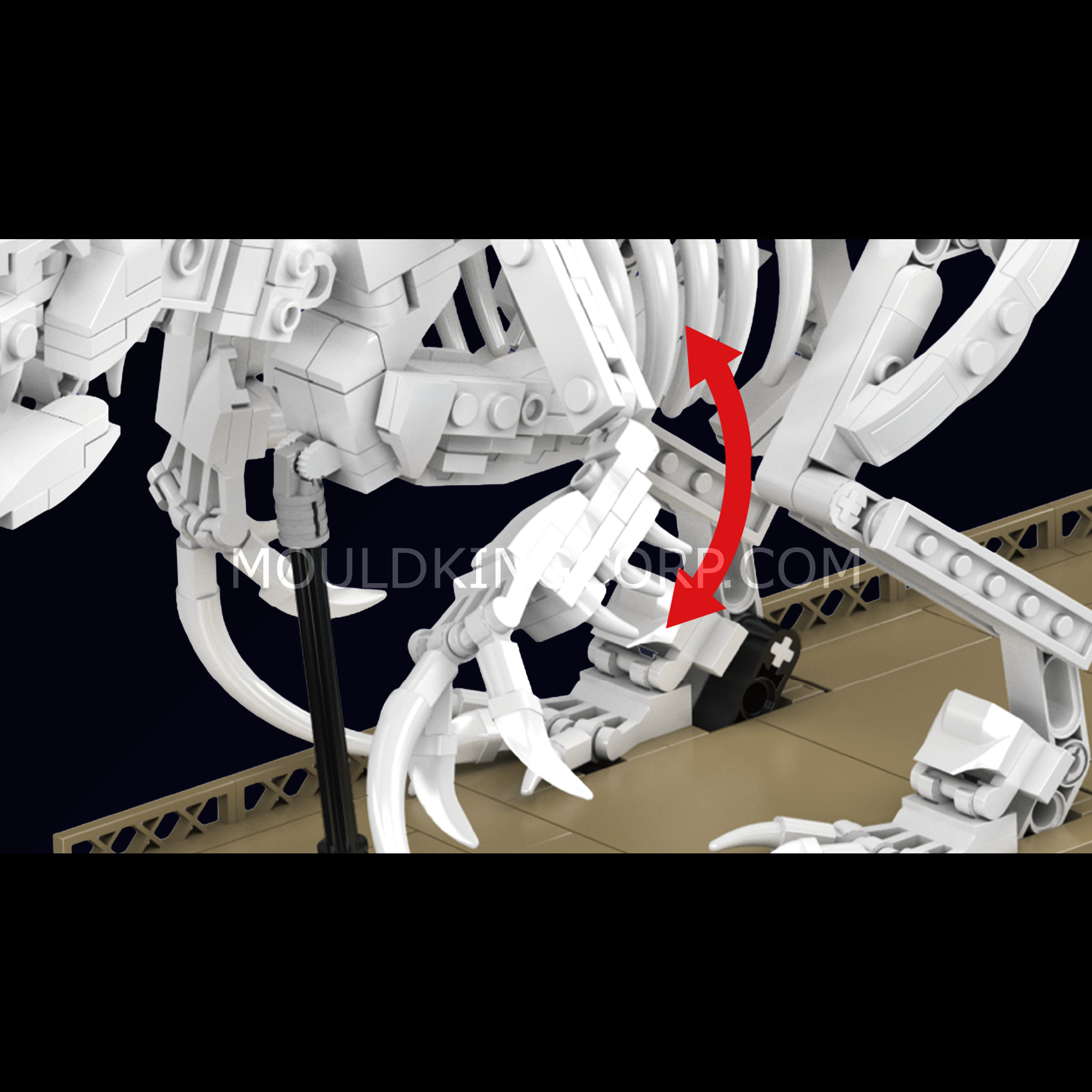 29005 Mosasaurus & Velociraptor Fossil Display Model Building Set | 1418 Pcs - Image 4 of 5 | TheBrickTube