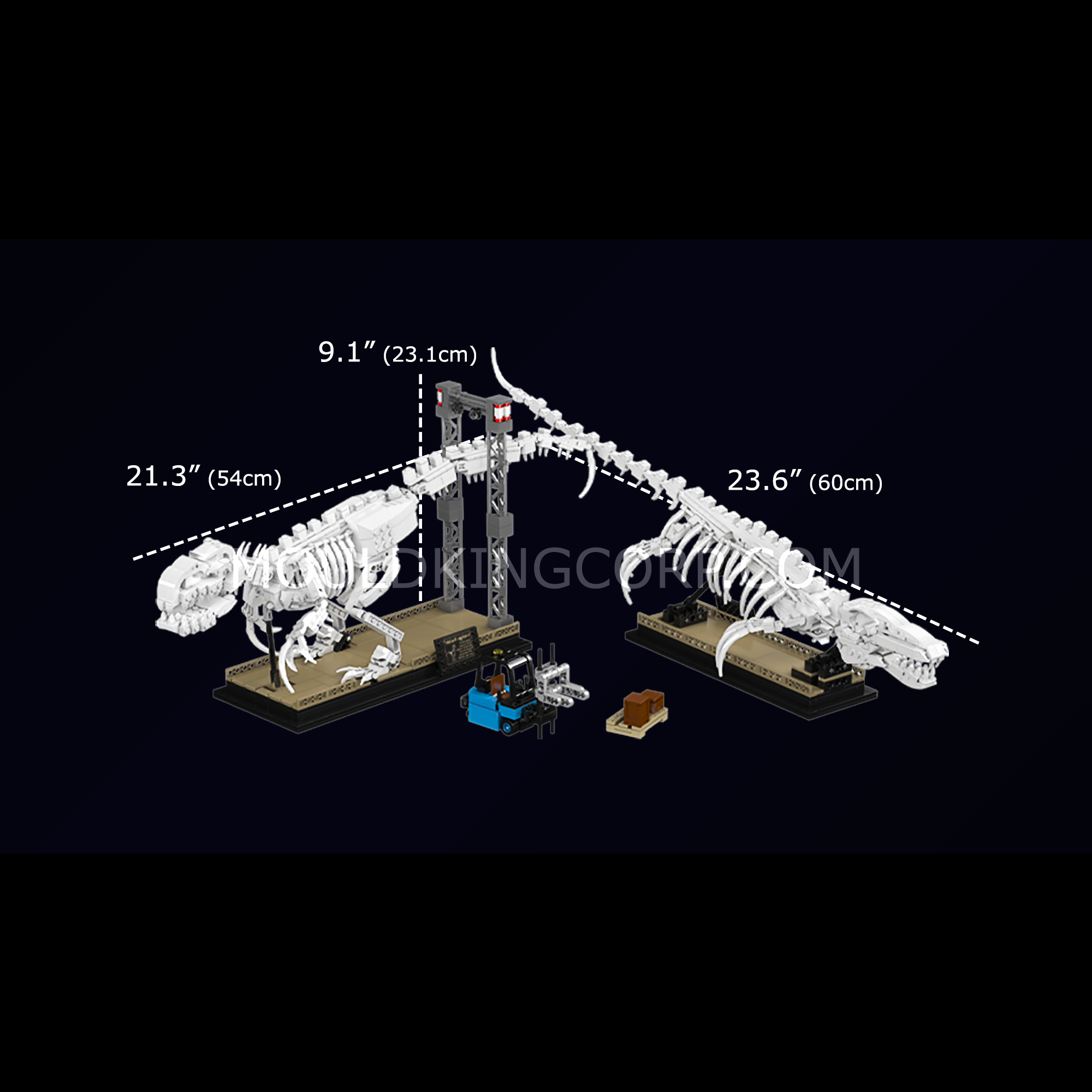 29005 Mosasaurus & Velociraptor Fossil Display Model Building Set | 1418 Pcs - Image 5 of 5 | TheBrickTube