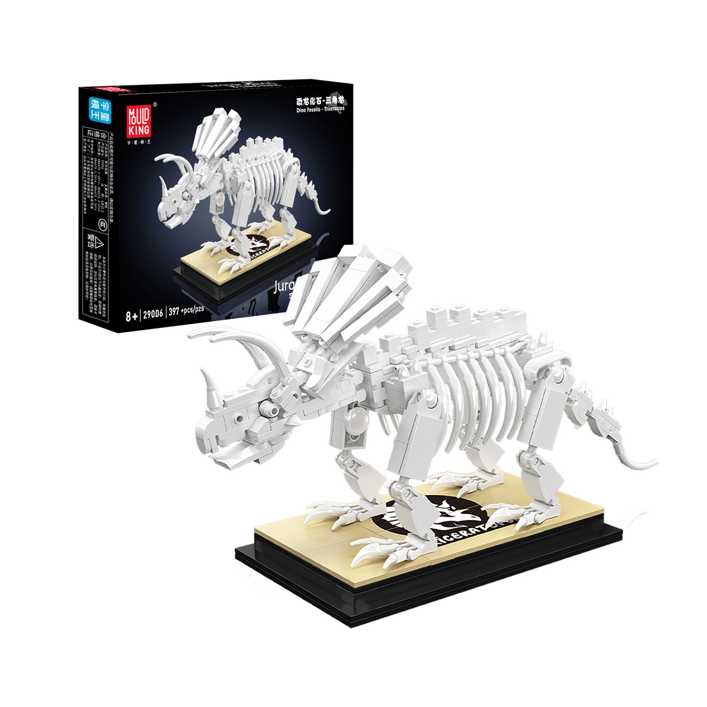 29006 Triceratops Dinosaur Fossil Building Kit | 397 Pcs - Main Image | TheBrickTube