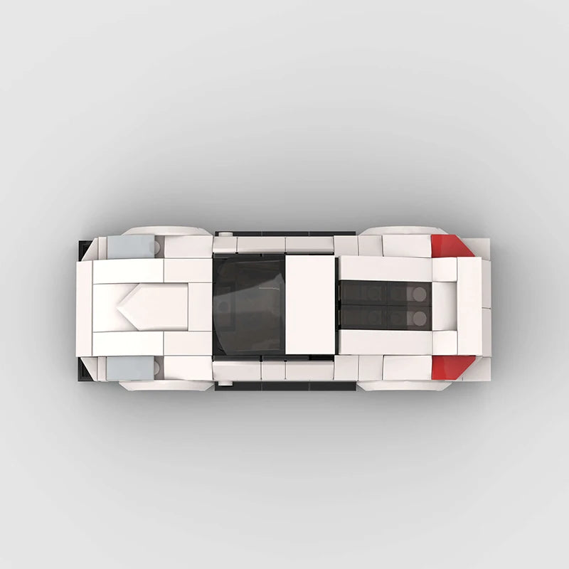 Nissan 350Z Nismo brick model - rear angle view - TheBrickTube