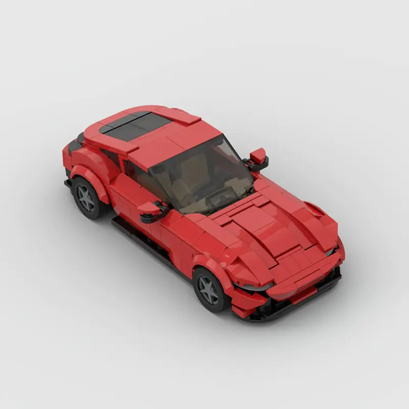 Ferrari Roma brick model - rear angle view - TheBrickTube