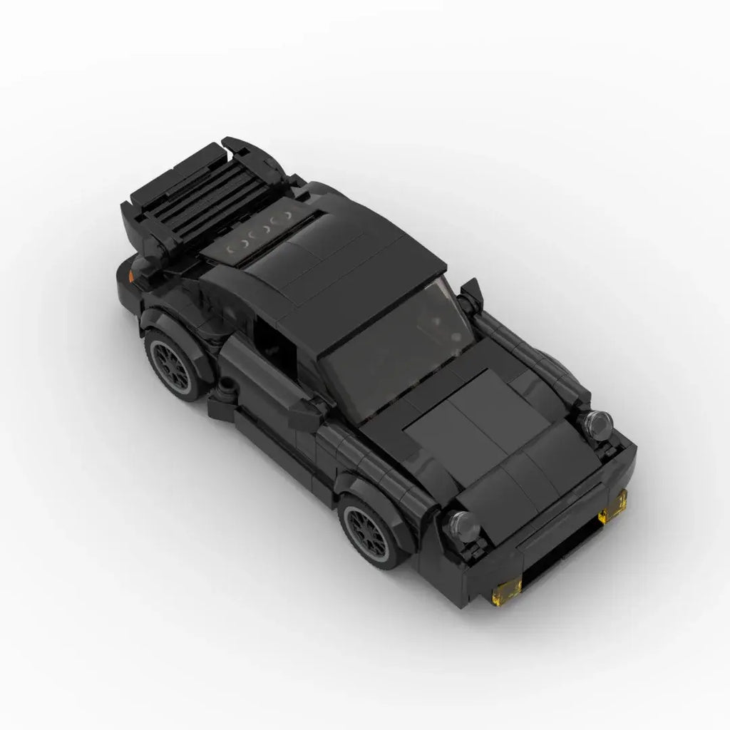 Porsche 911 (930) Turbo Wangan Midnight|Blackbird brick model - detail close-up - TheBrickTube