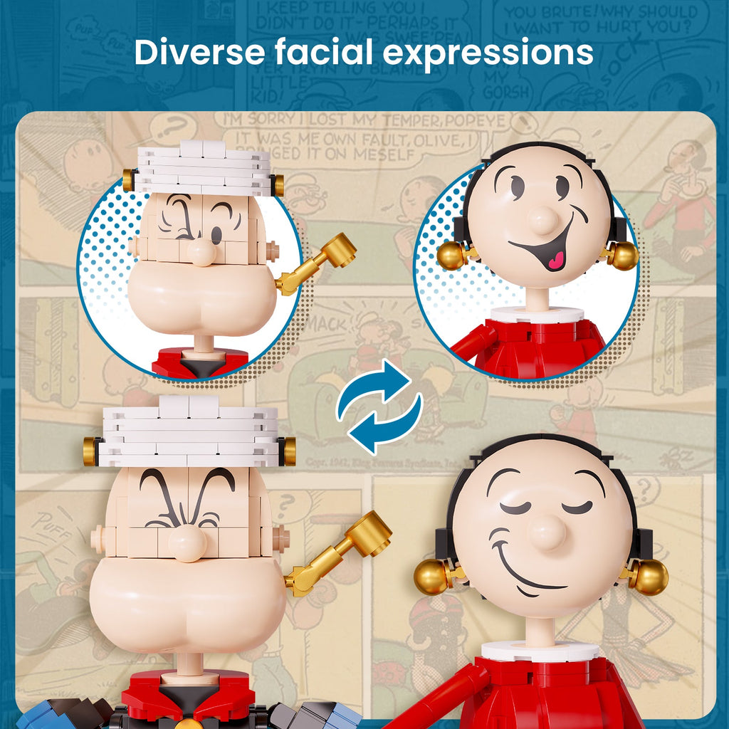 Pantasy Popeye With Olive 86401 - Image 3 of 7 | TheBrickTube