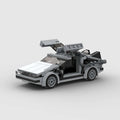 DeLorean DMC-12|Back to the Future brick model - front angle view - TheBrickTube
