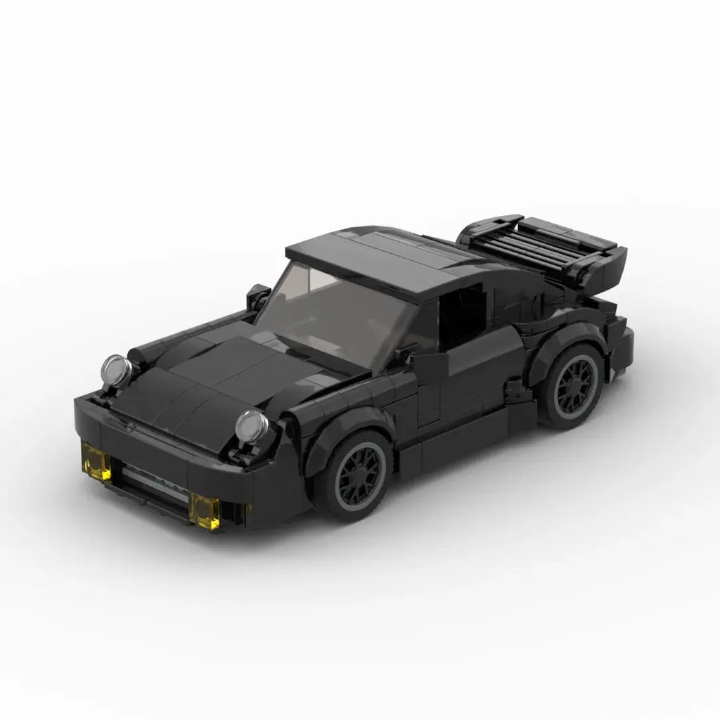 Porsche 911 (930) Turbo Wangan Midnight|Blackbird brick model - top-down view - TheBrickTube