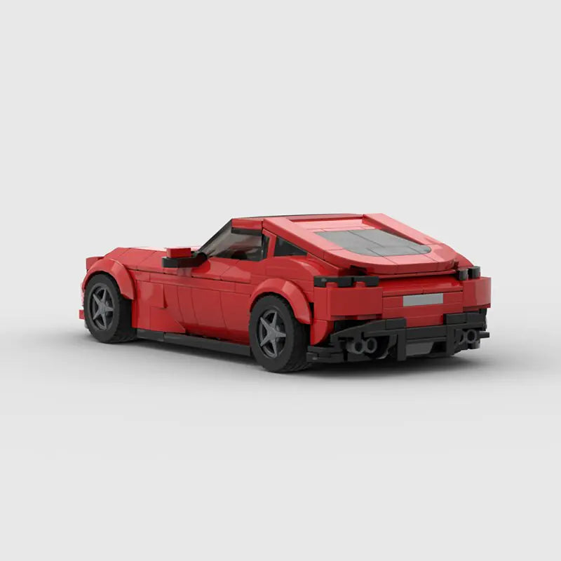 Ferrari Roma brick model - side profile view - TheBrickTube
