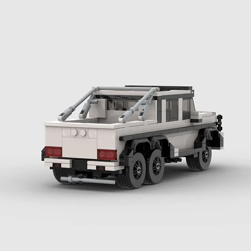 Mercedes-Benz G63 6x6 G Wagon brick model - side profile view - TheBrickTube