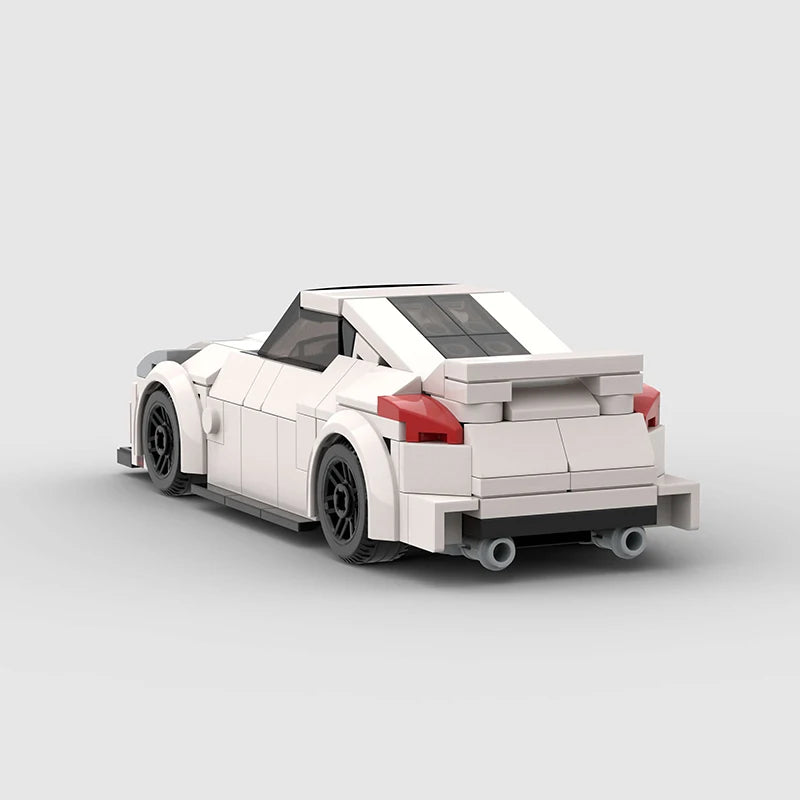 Nissan 350Z Nismo brick model - side profile view - TheBrickTube