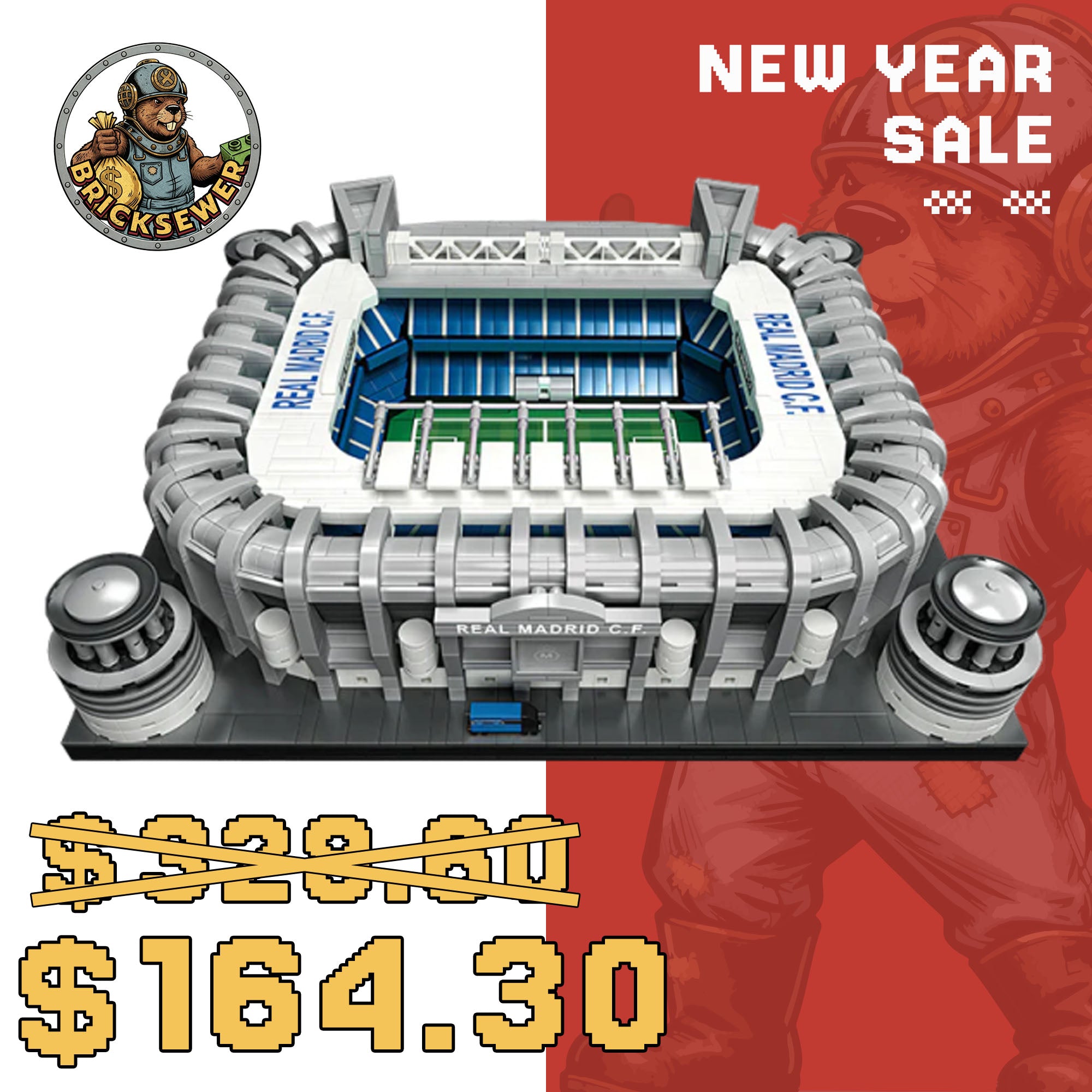 22026 Santiago Bernabeu Stadium with 4266 Pieces | Building Blocks Set - Main Image | TheBrickTube