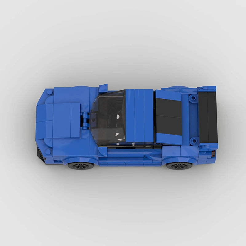 Nissan Skyline R34 brick model - display view - TheBrickTube