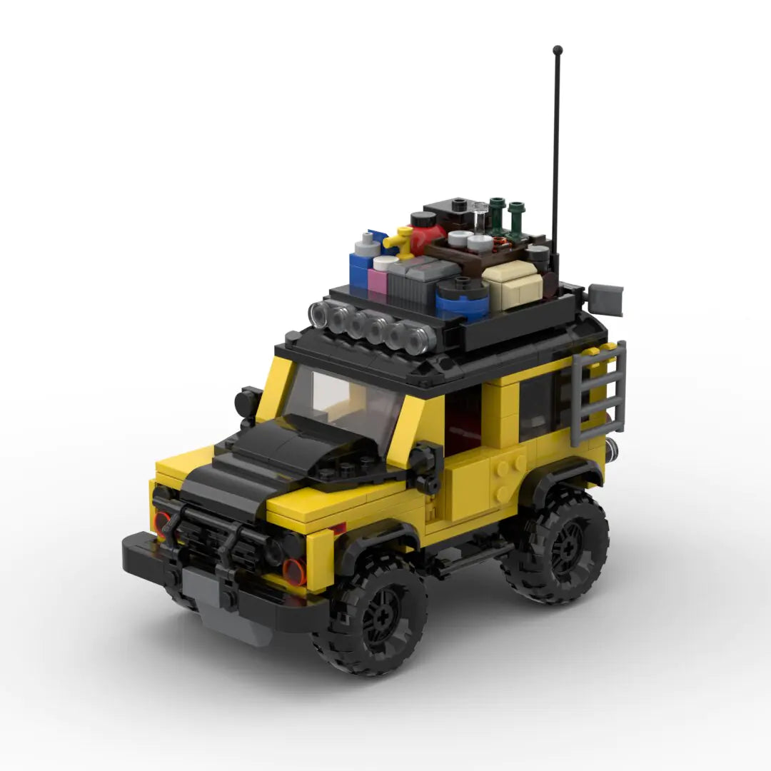 Land Rover Defender Overland brick model - display view - TheBrickTube