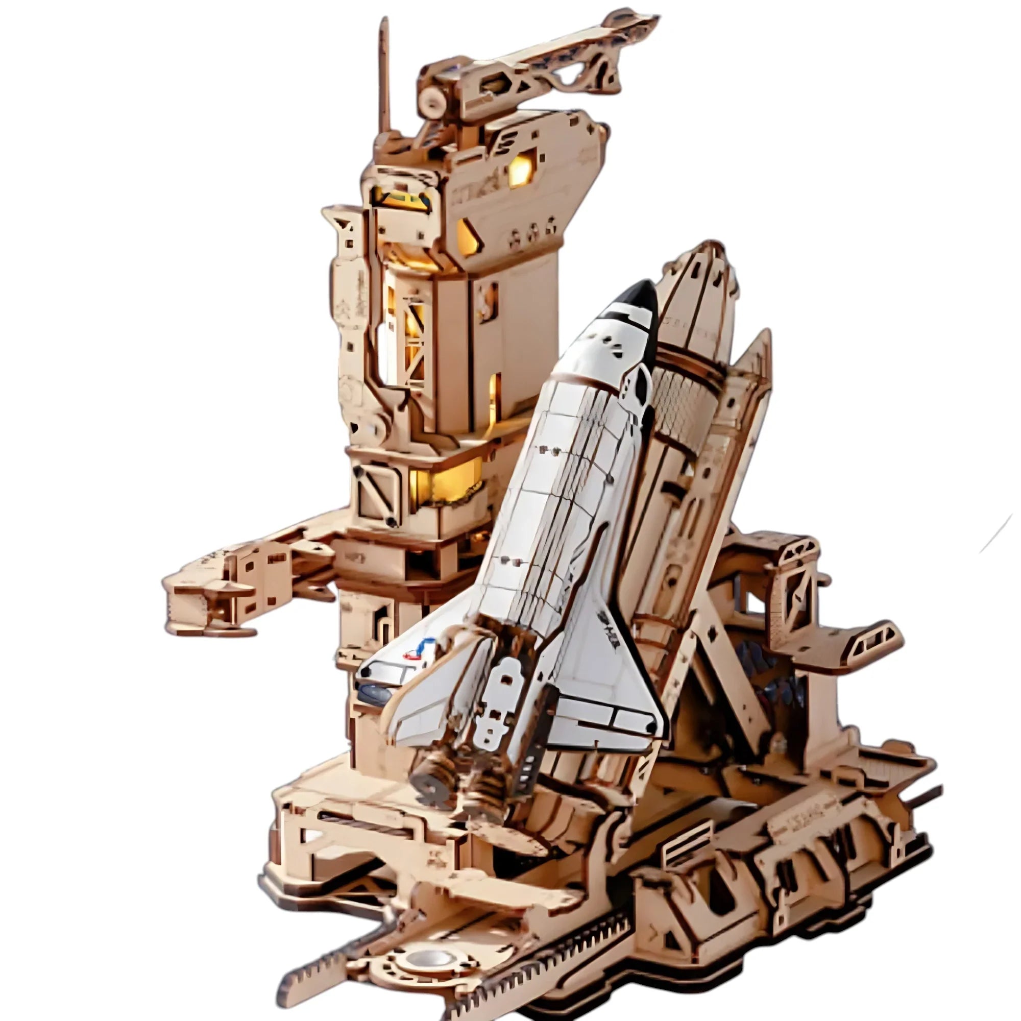3D Wooden Space Shuttle Puzzle – DIY STEM Model Kit for Adults - Main Image | TheBrickTube