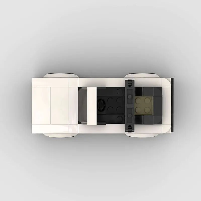 Volkswagen Golf MK1 Convertible brick model - top-down view - TheBrickTube