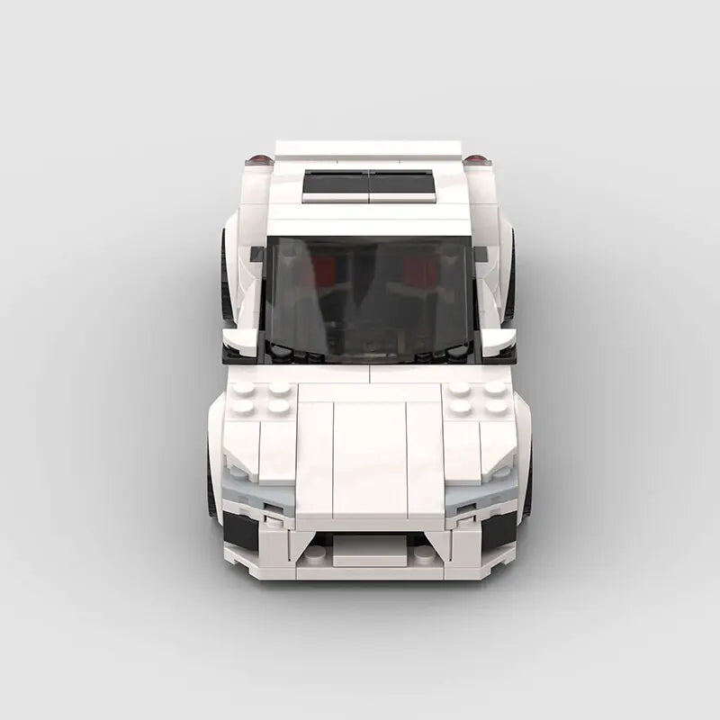 Toyota GT86 brick model - top-down view - TheBrickTube