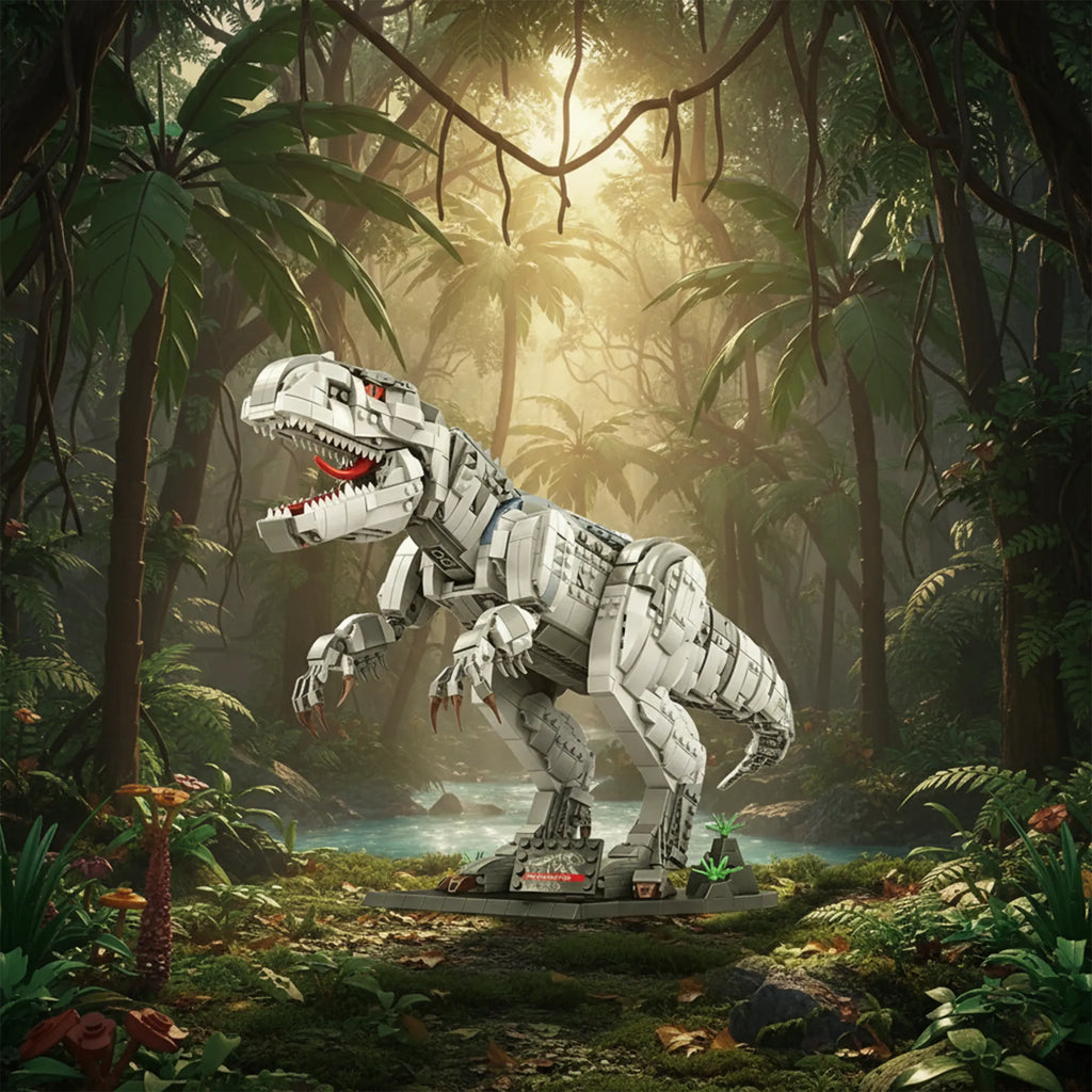 Dinosaur World Building Blocks – T-Rex & Mosasaurus DIY Models 023 - Image 11 of 16 | TheBrickTube