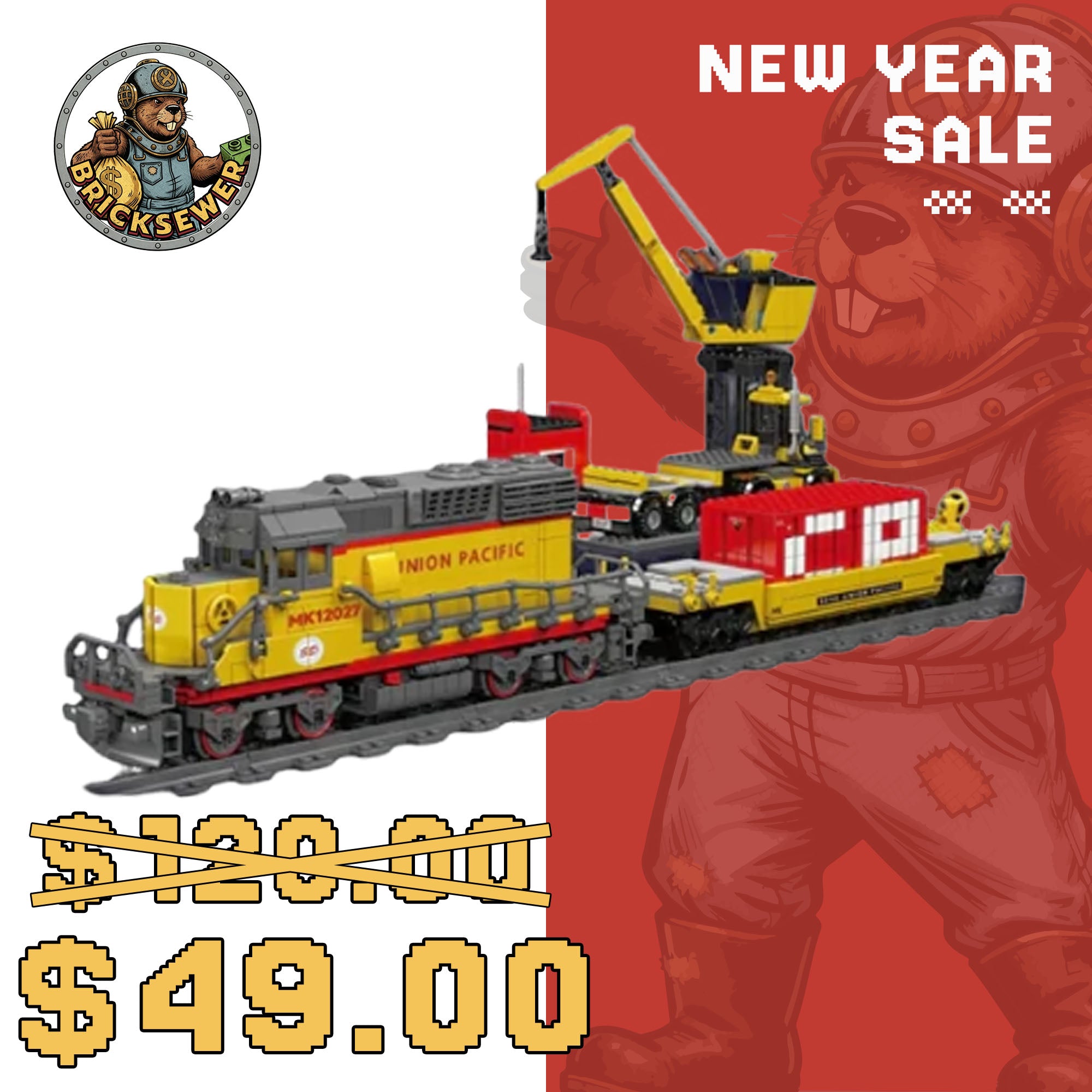 MouldKing 12027S EMD SD40-2 Diesel Locomotive Technic - Main Image | TheBrickTube