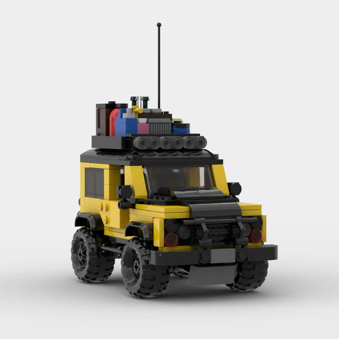 Land Rover Defender Overland brick model - rear angle view - TheBrickTube
