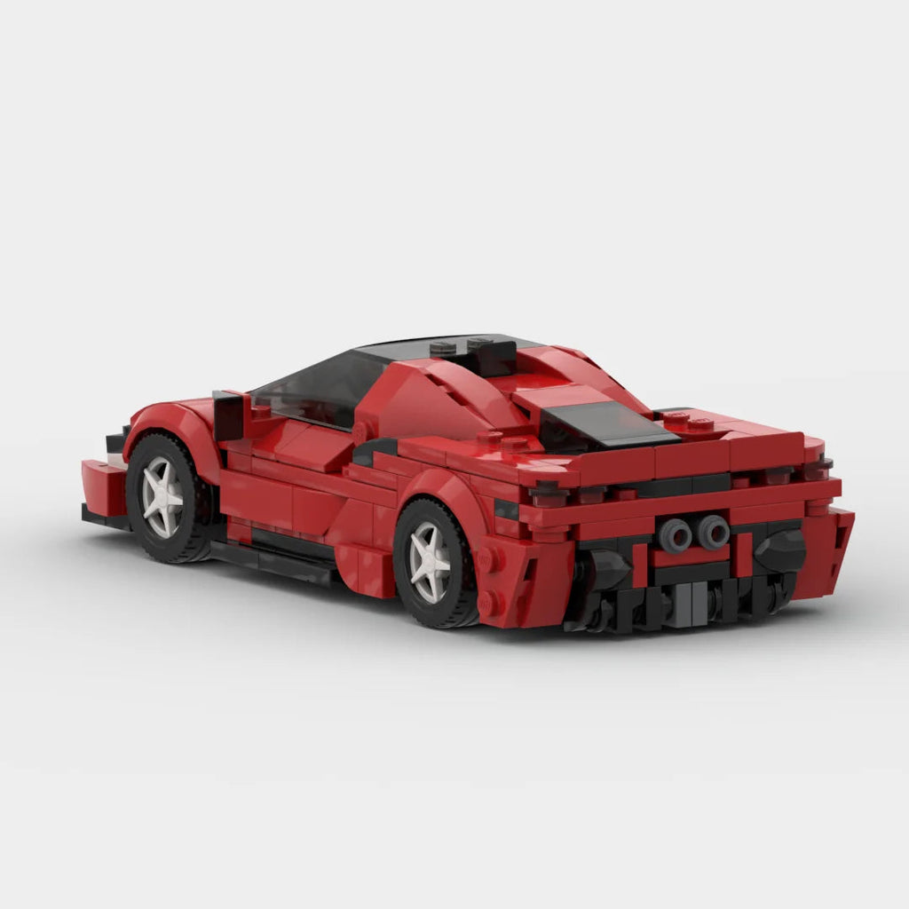 Ferrari SF90 brick model - side profile view - TheBrickTube