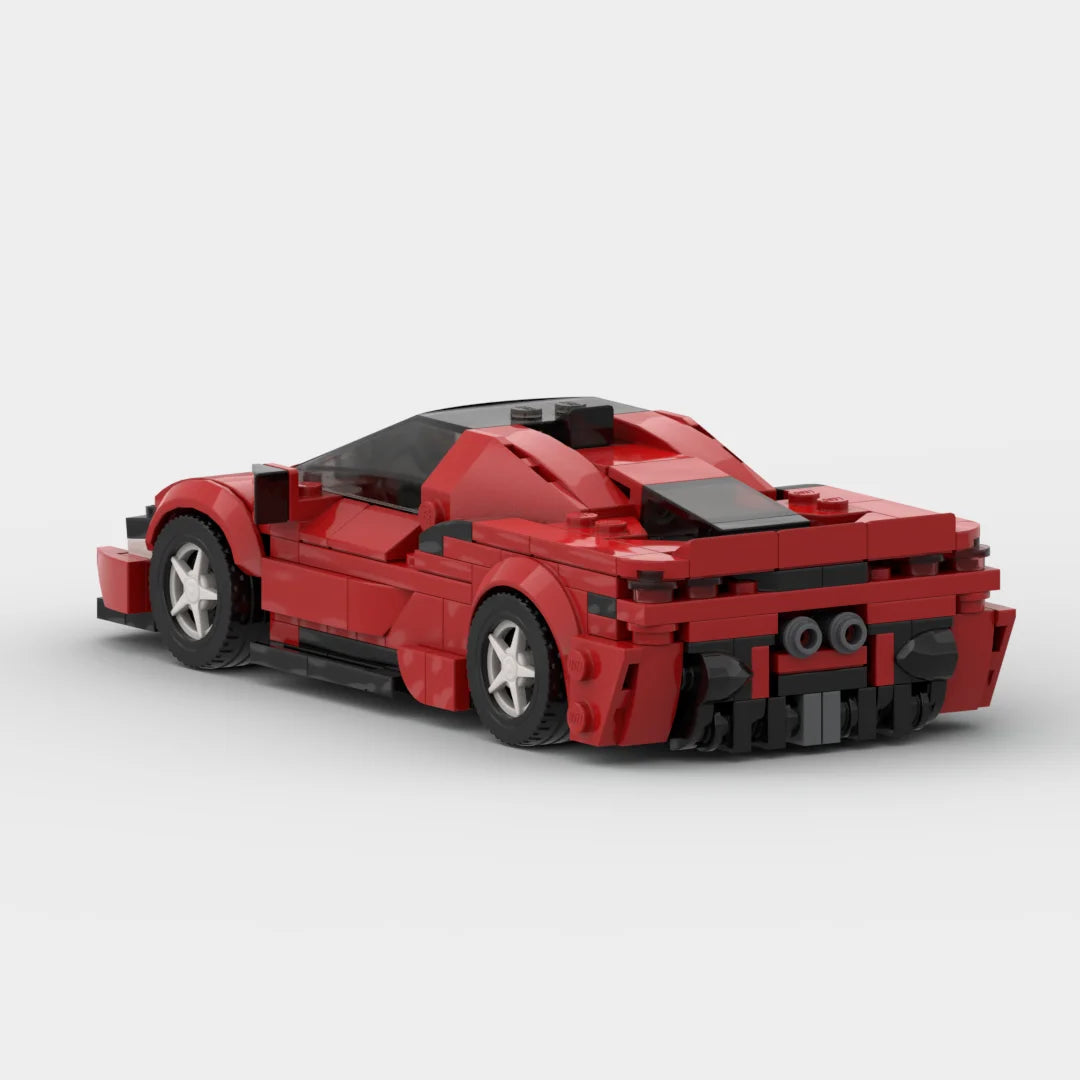 Ferrari SF90 brick model - side profile view - TheBrickTube