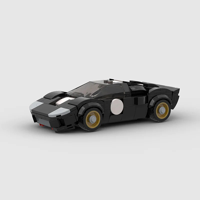 Ford GT40 brick model - front angle view - TheBrickTube